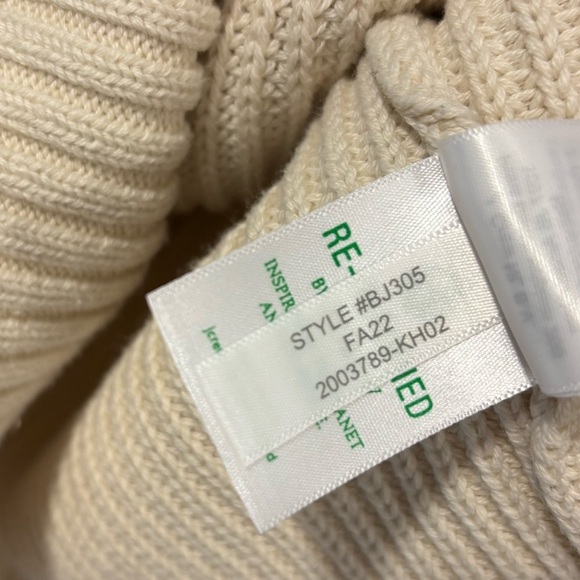 J. Crew Cream Knit Chunky Mock Neck Sweater Shoulder Buttons Preppy Costal - Picture 11 of 11